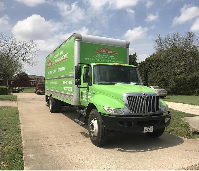 front view of SERVPRO truck